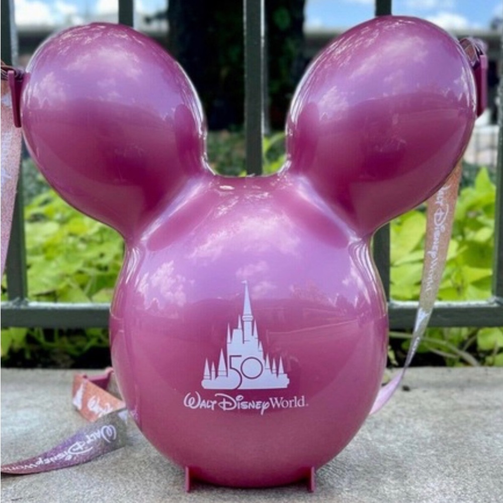 50th Anniversary Pink Mickey Balloon Popcorn Bucket